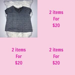 3/$30 Project Social Womens Charcoal Short Sleeve V Neck T-Shirt Size Medium